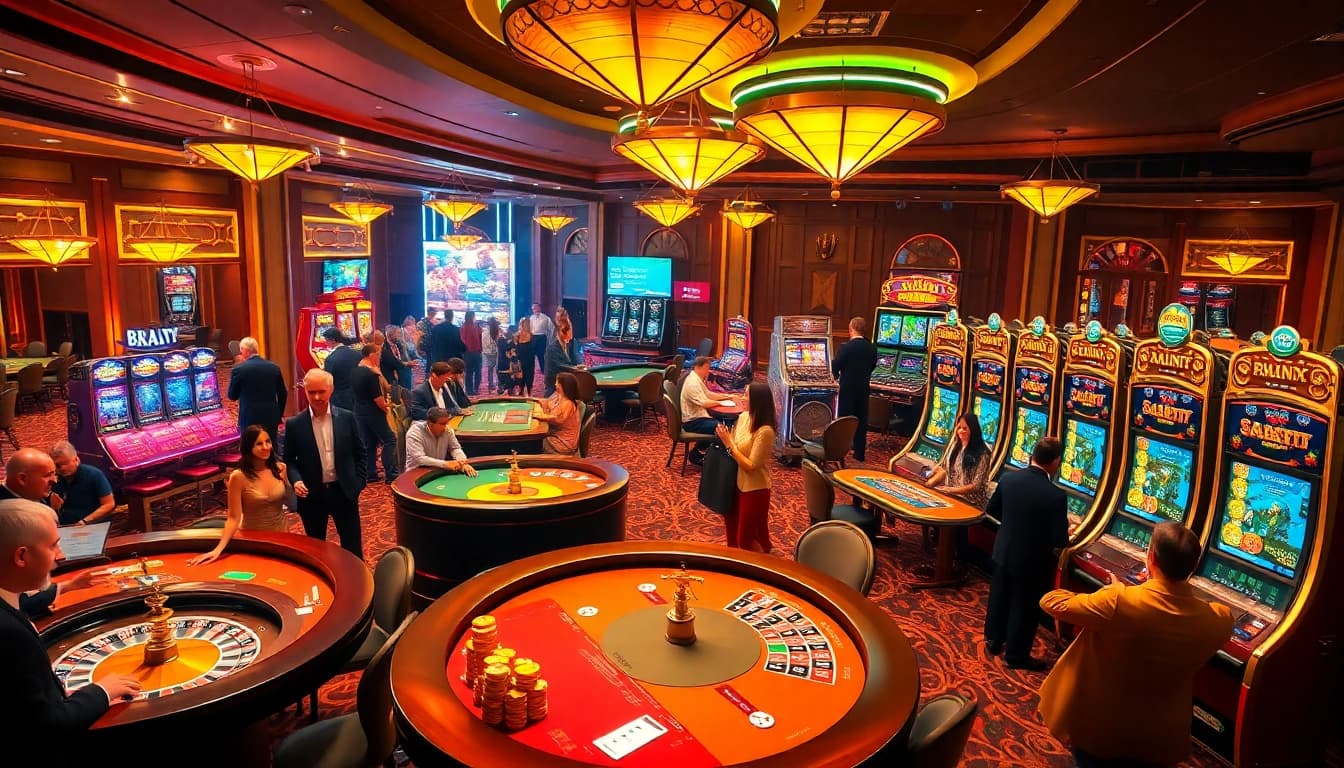 Players celebrating wins at 8DAY's luxurious casino and online gaming interface, showcasing excitement.