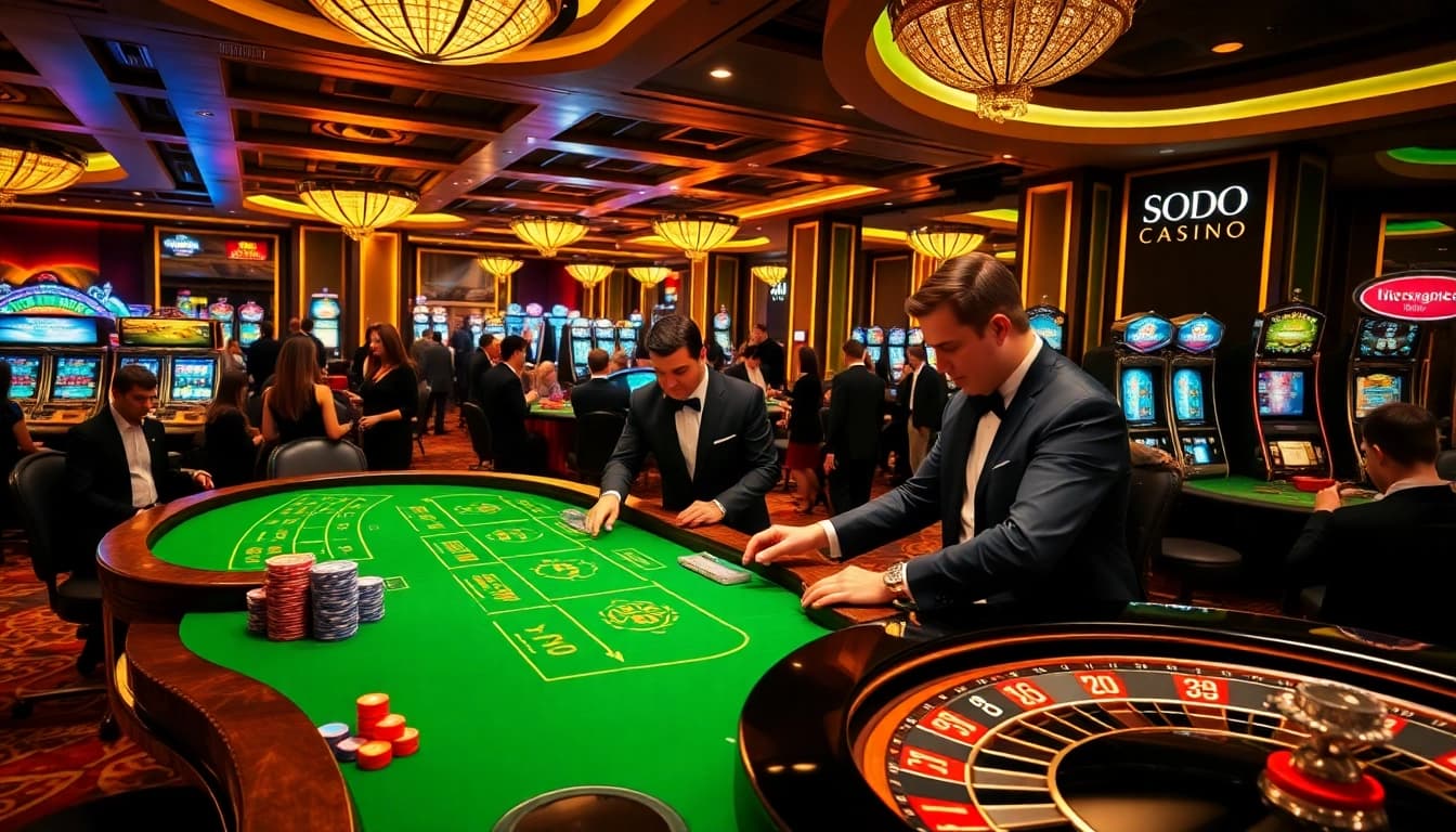 Experience the thrill of SODO CASINO with vibrant poker games and exciting slot machines.