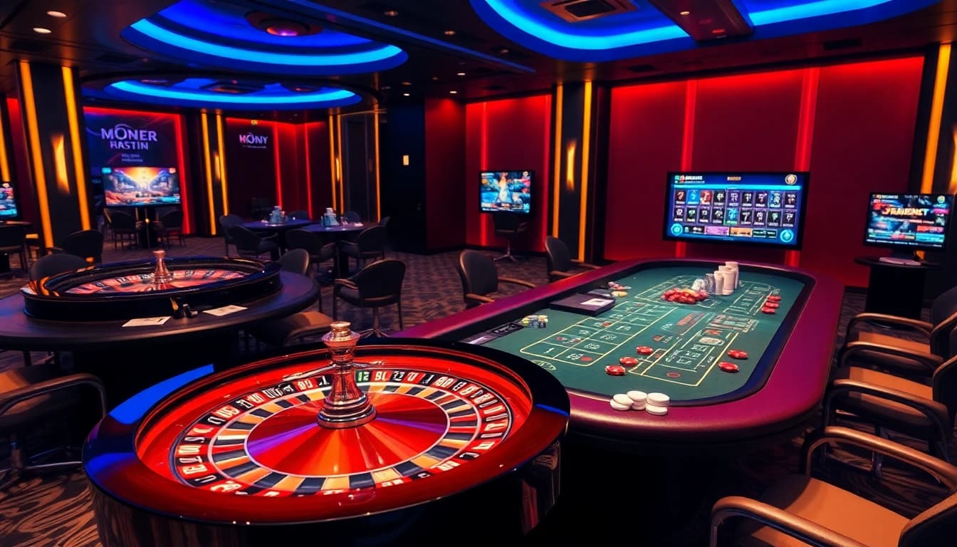 Experience the excitement of the 68 game bài with vibrant casino tables and professional gamblers.