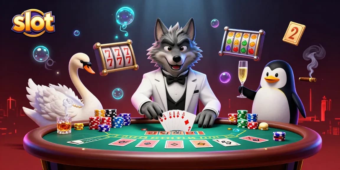 Slot menarik dengan simbol keberuntungan dan petaruh berkelas dalam suasana permainan yang hidup.