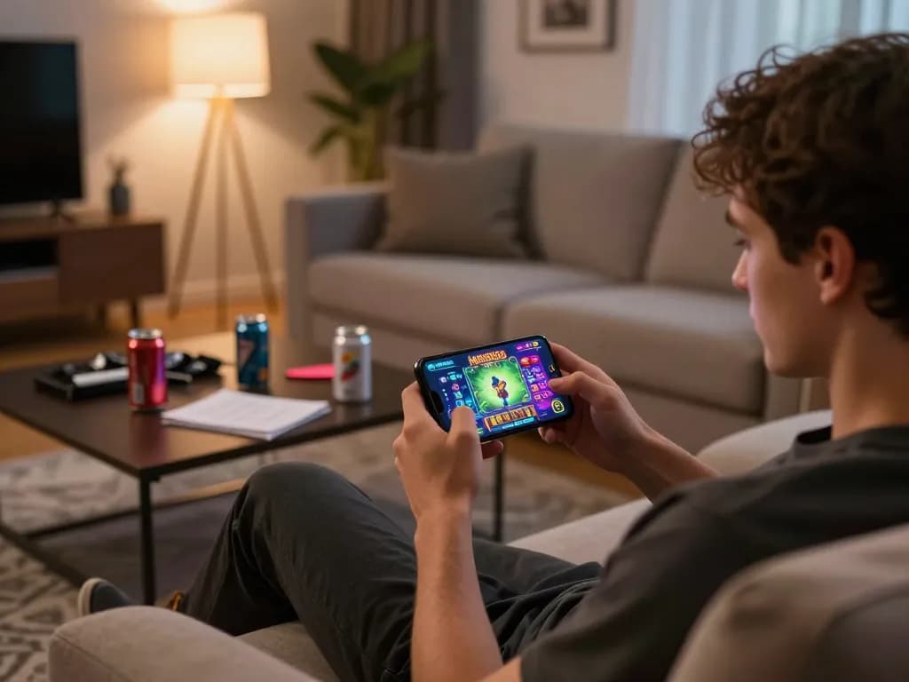 Engaging with Mega888 app through smartphone, an immersive gaming experience captured by lmhistory for online players.