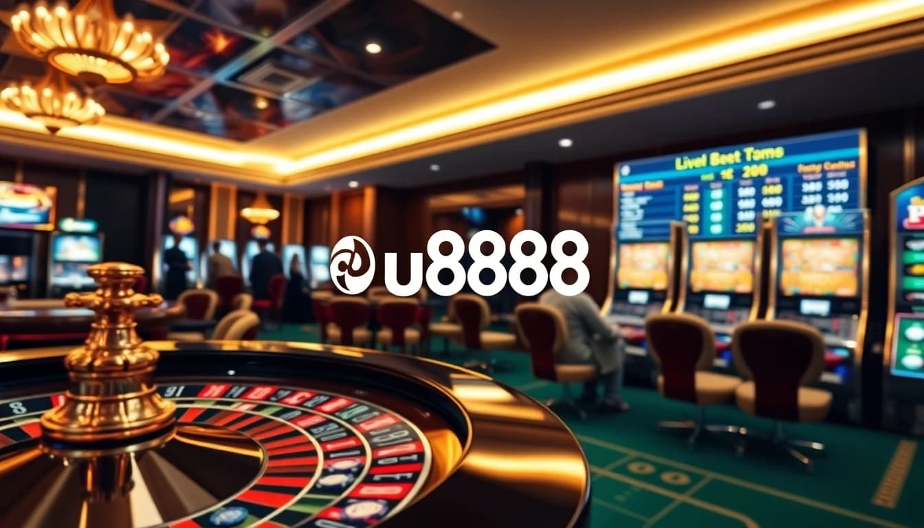 Players enjoying a thrilling experience at u888's vibrant online casino.