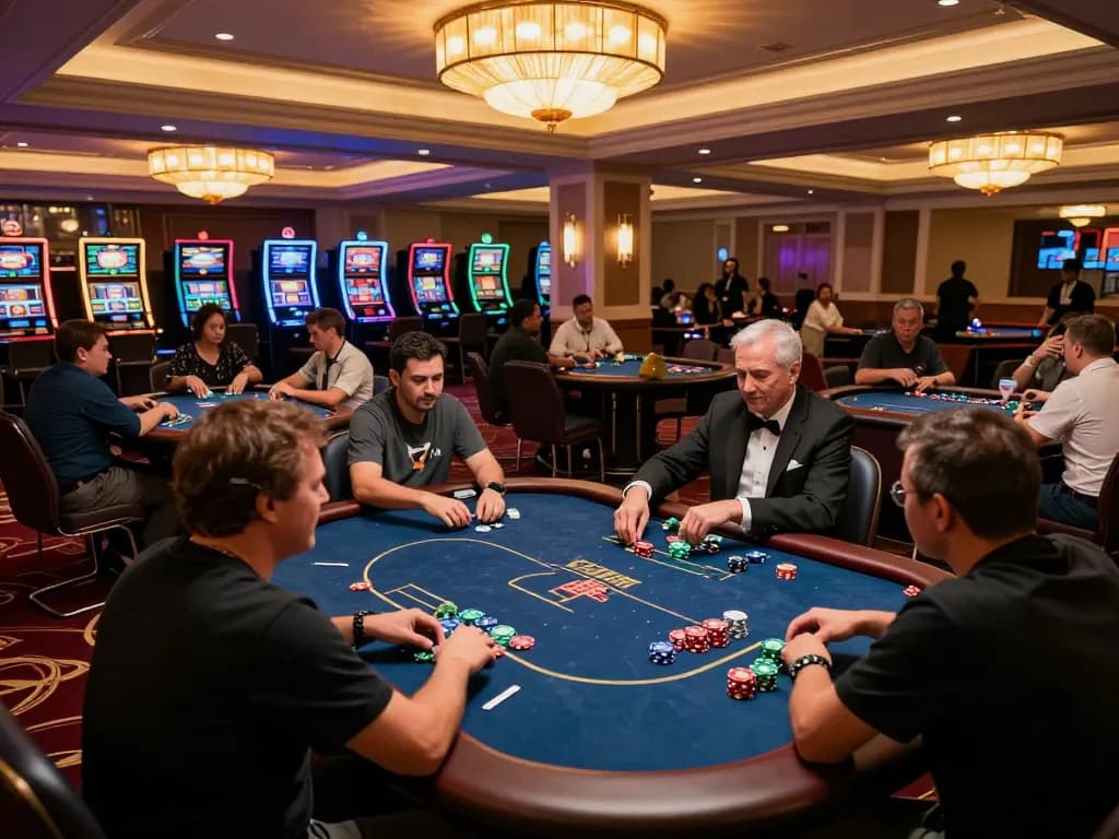 Experience thrilling gameplay at p3 com with active poker tables and vibrant casino atmosphere.