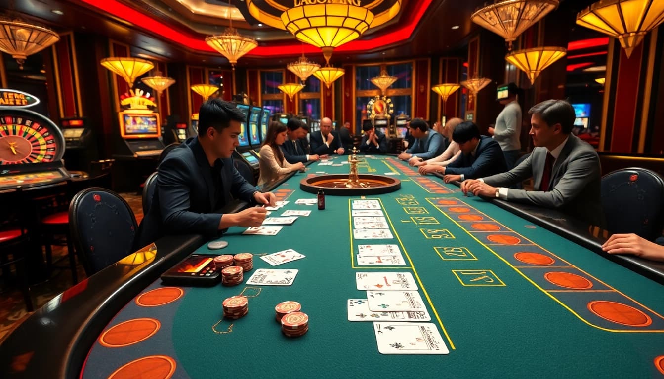 Experience a vibrant Baccarat table scene at https://xx88.us/, showcasing engaging gameplay and luxury.