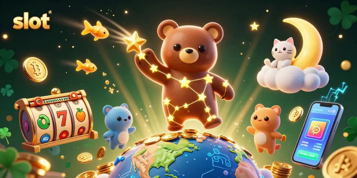 Experience the thrill of slot gaming as golden coins soar in a vibrant cosmic scene filled with excitement.