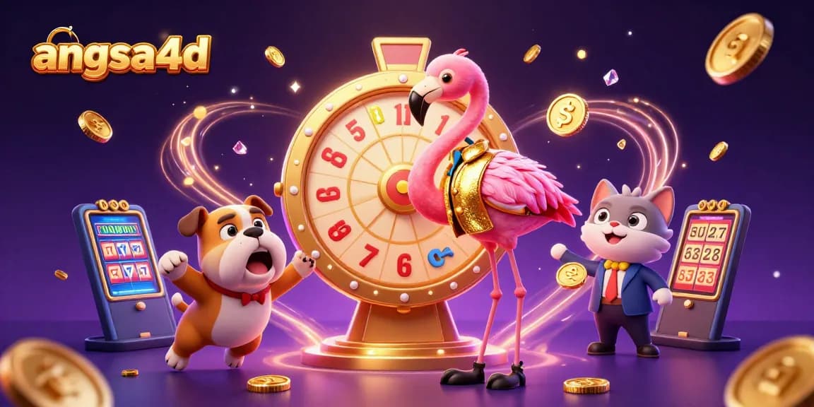 Experience thrilling gameplay at angsa4d with dynamic slot reels and exciting prizes in a vibrant casino scene.