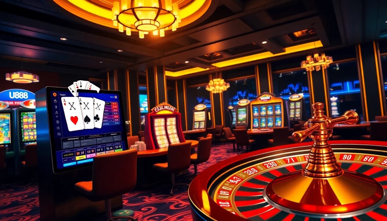 Experience the excitement of U888 with dynamic online casino games and vibrant gambling action.