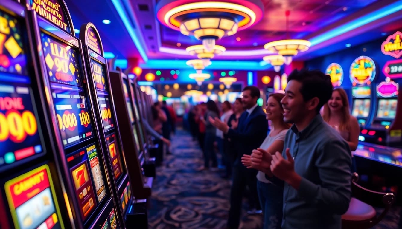 Menilai rekomendasi situs slot gacor dalam suasana kasino yang meriah dan cerah.