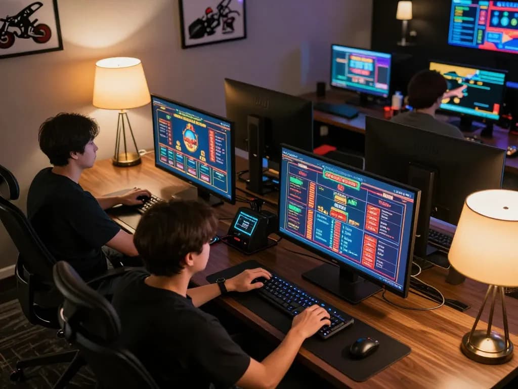 Engaging online gaming session at GO8 showcasing strategic gameplay and vibrant casino interfaces