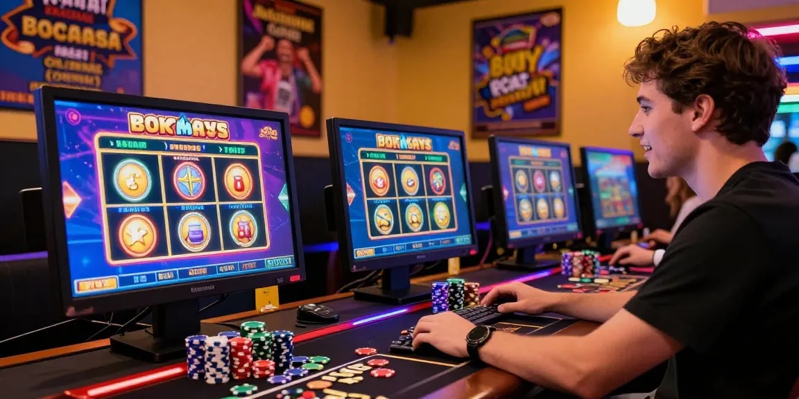 Exciting gameplay at cocomaya bonus buy slots with colorful chips and gaming atmosphere.