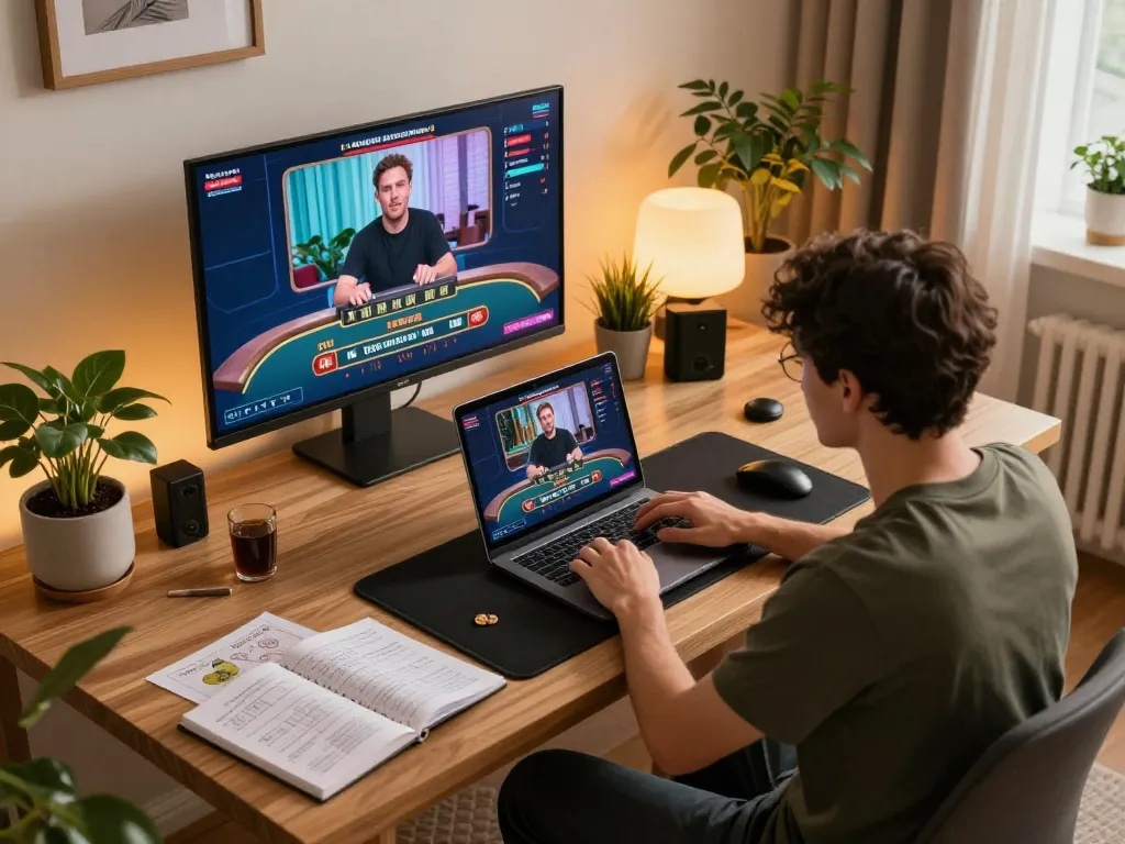 Player engaging with live dealer on sunwin during an exciting online gaming session
