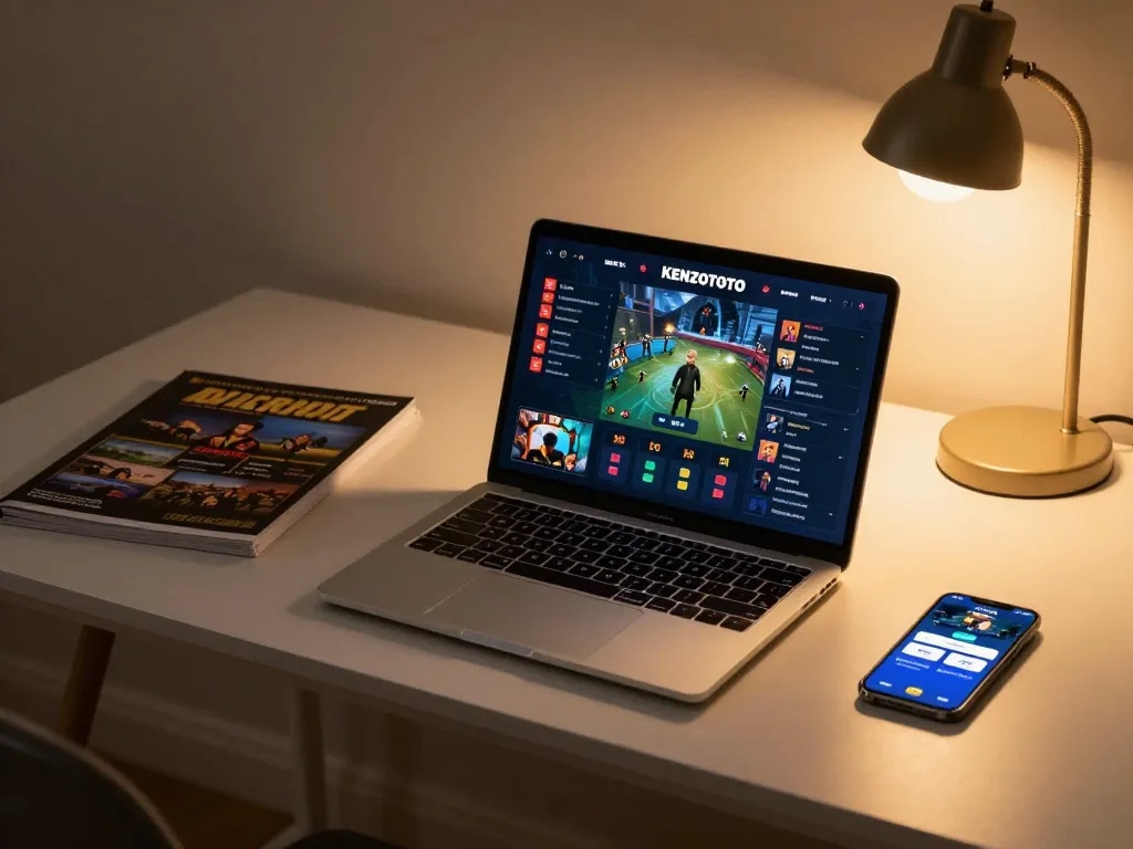 Pengaturan permainan Kenzototo online yang menampilkan interaksi pemain dan opsi taruhan.