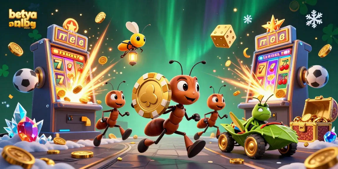 Engage with betya mlb betting as ants escape with giant poker chips amidst jackpots and sports thrills.