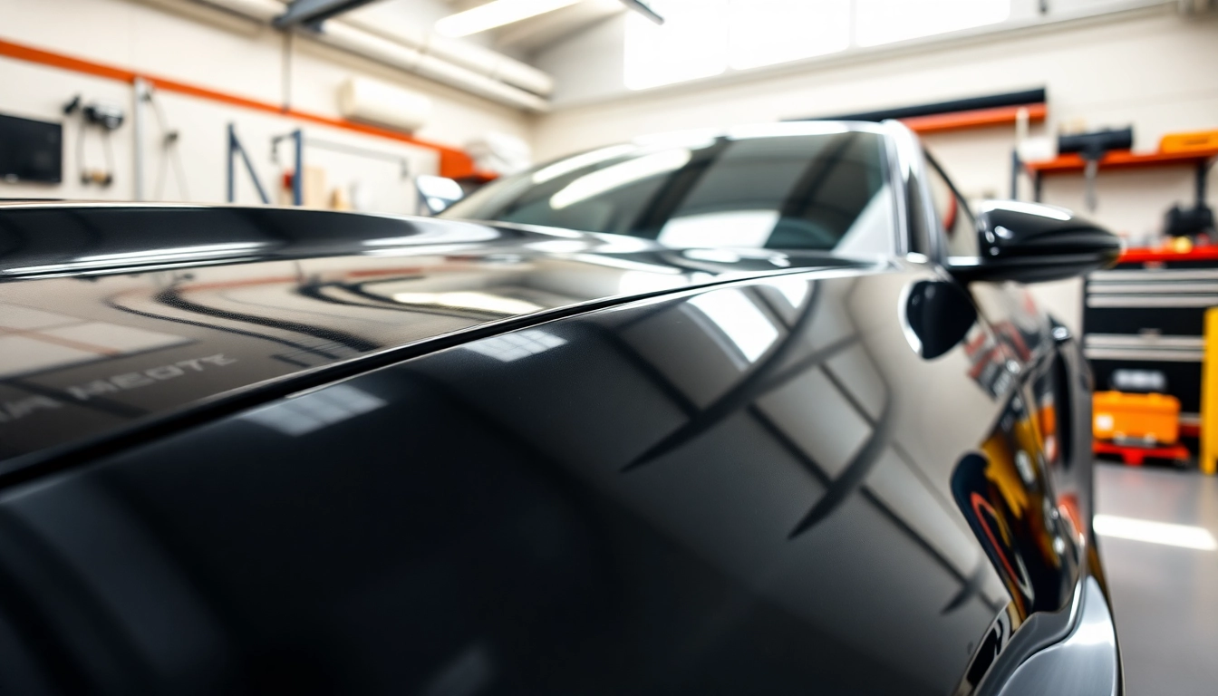 Explore PPF Chattanooga on a sleek vehicle showcasing protective film in a modern garage.