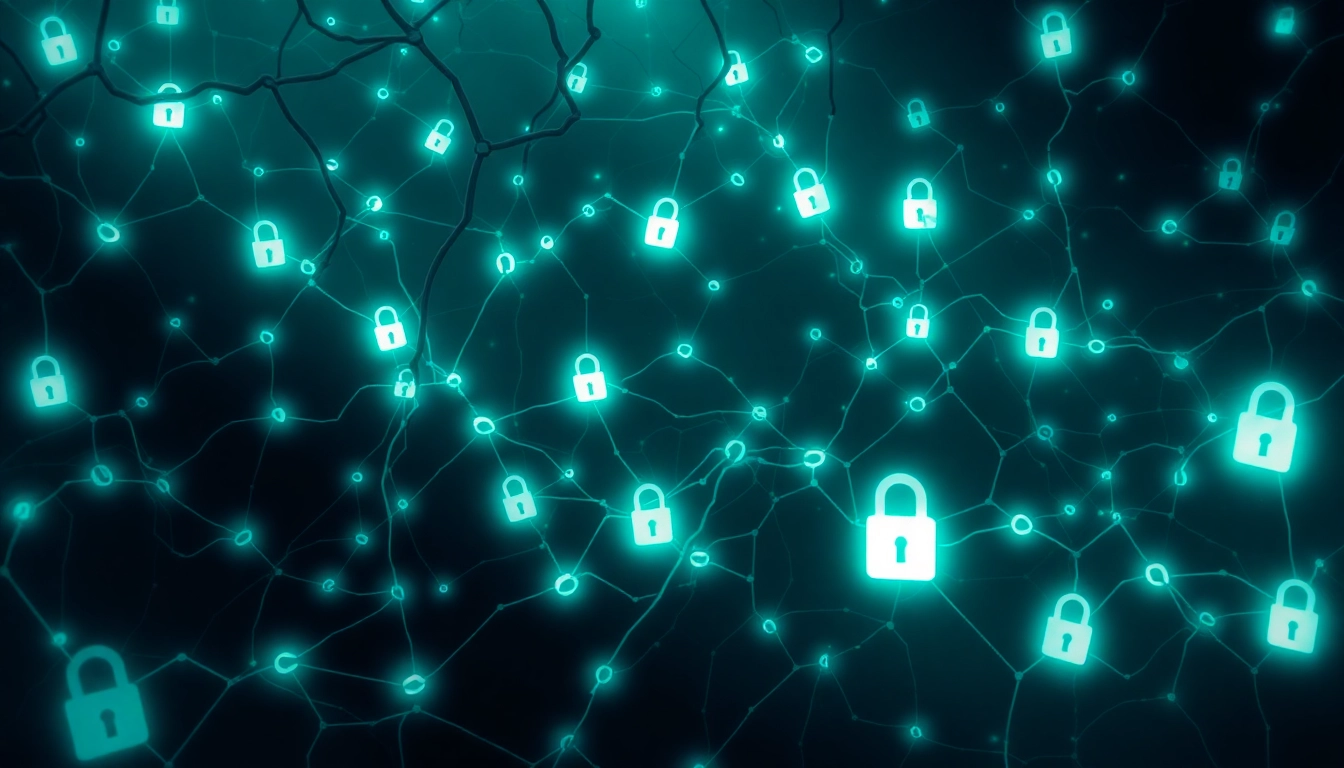 The hidden wiki illustrated as an interconnected web of secure .onion sites, symbolizing privacy and anonymity.