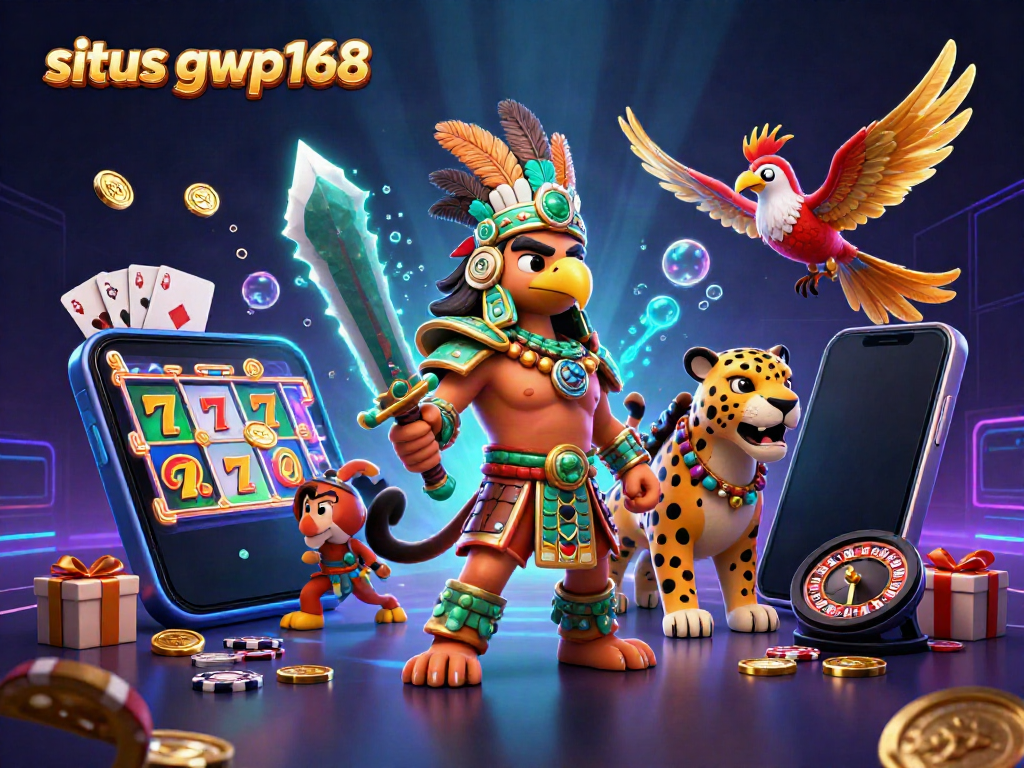Memenangkan permainan slot di situs gwp168 dengan ilustrasi 3D yang berwarna-warni dan dinamis.