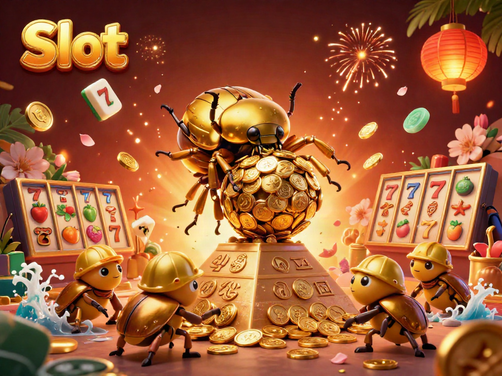 Memenangkan slot jackpot dengan gaya di kasino virtual, ditampilkan oleh karakter kreatif.
