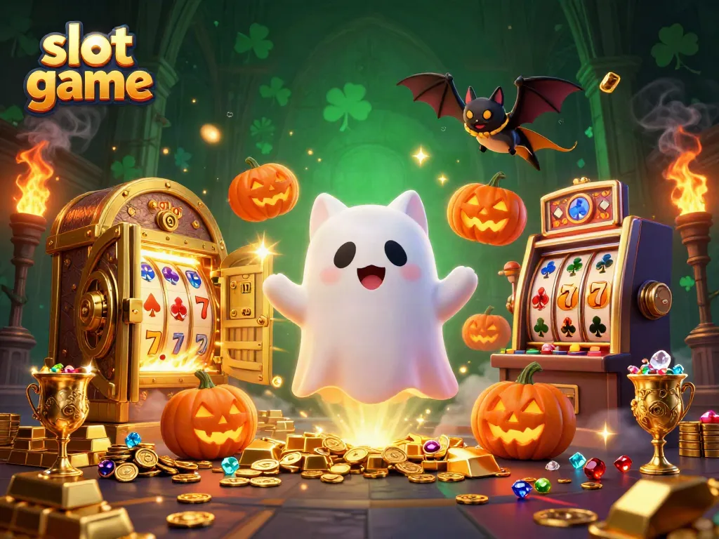 Memainkan slot game dengan kucing hantu dan kelelawar vampir di kasino hantu yang penuh harta karun