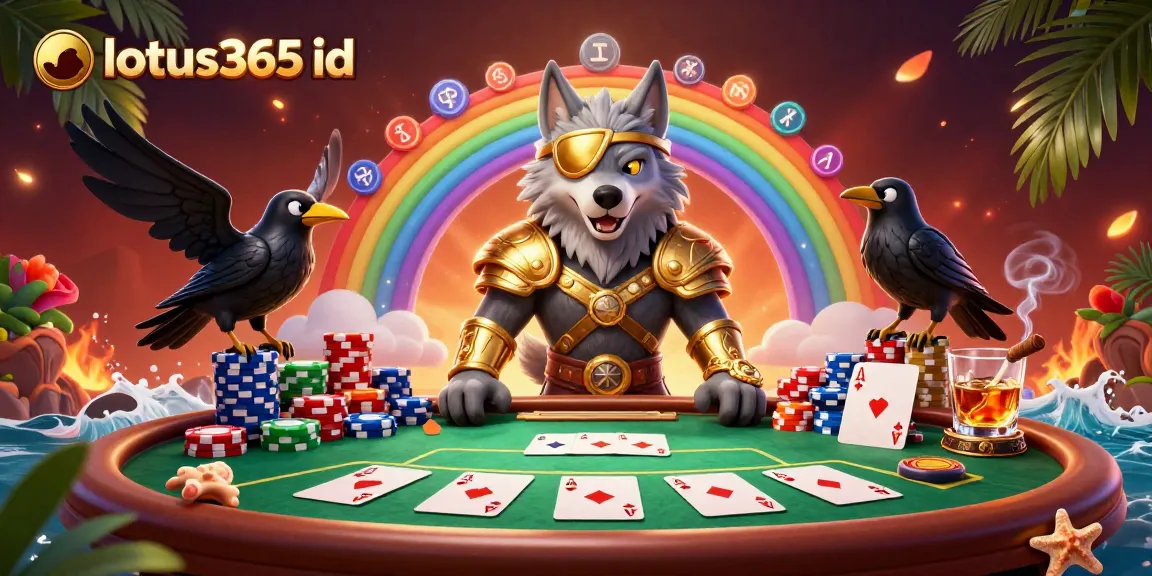 Engage with exciting gaming experiences at lotus365 id with Odin and his ravens amidst vibrant casino elements.