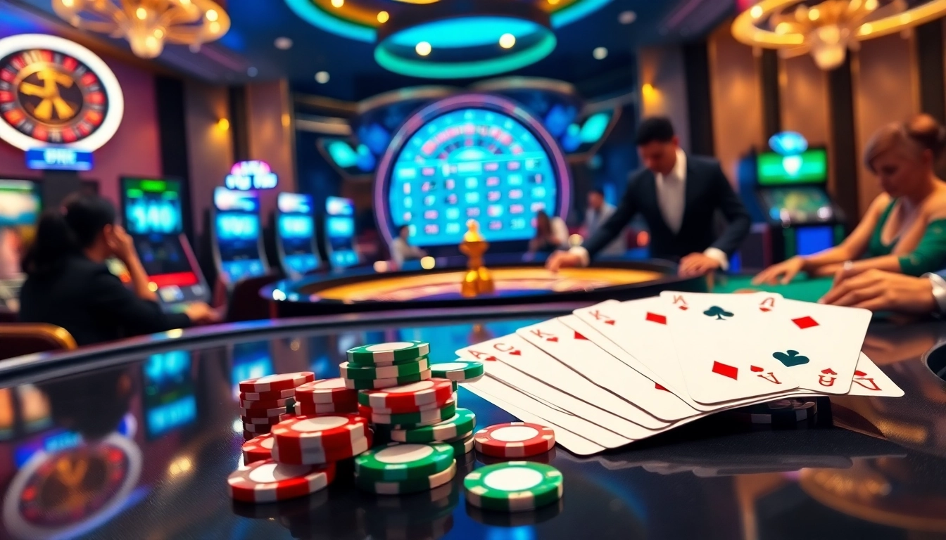 Experience the thrill of betting at Nhà cái Hitclub with vibrant casino visuals.