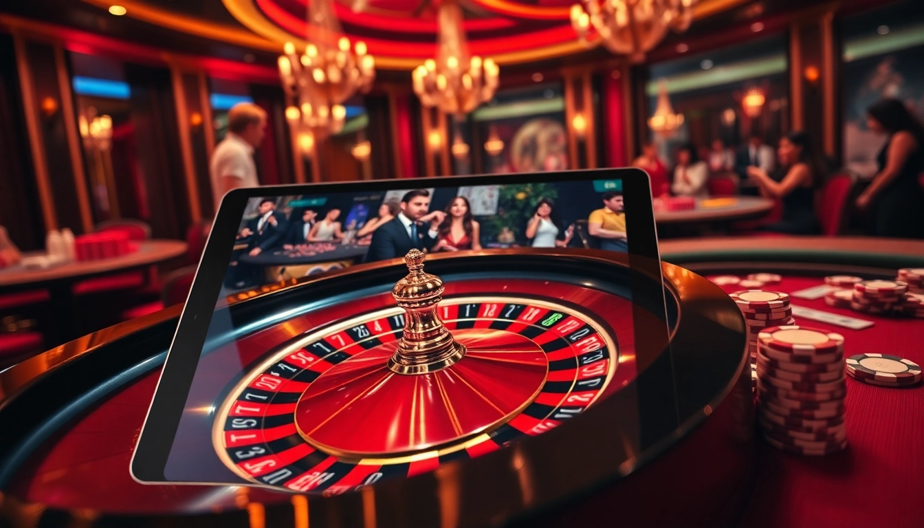 Experience high-stakes excitement with https://jun88app.app/ poker chips and roulette tables in a luxurious casino.