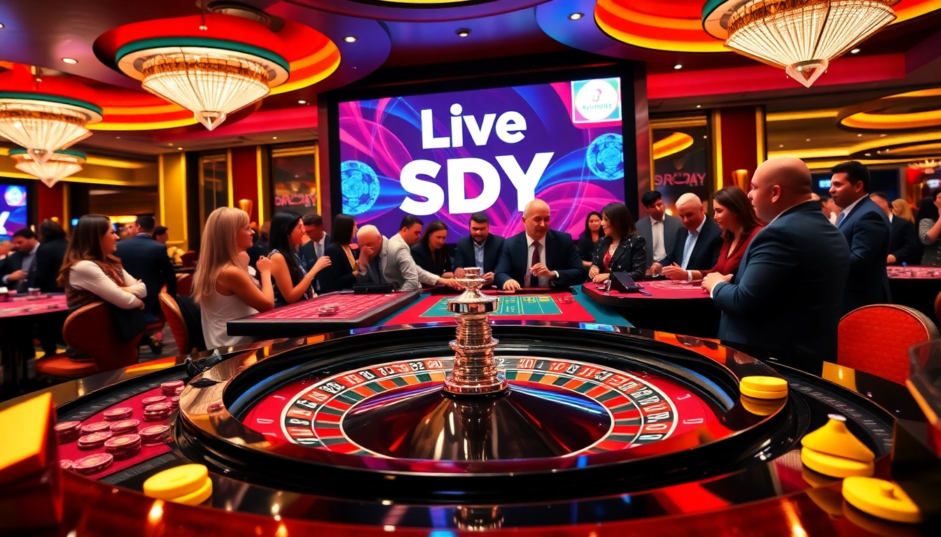 Engaged players observing the exciting live draw sdy during a thrilling casino experience.