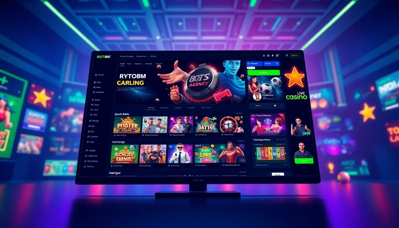 Experience the excitement of BOT88 AGENCY's online gambling platform showcasing diverse gaming options.