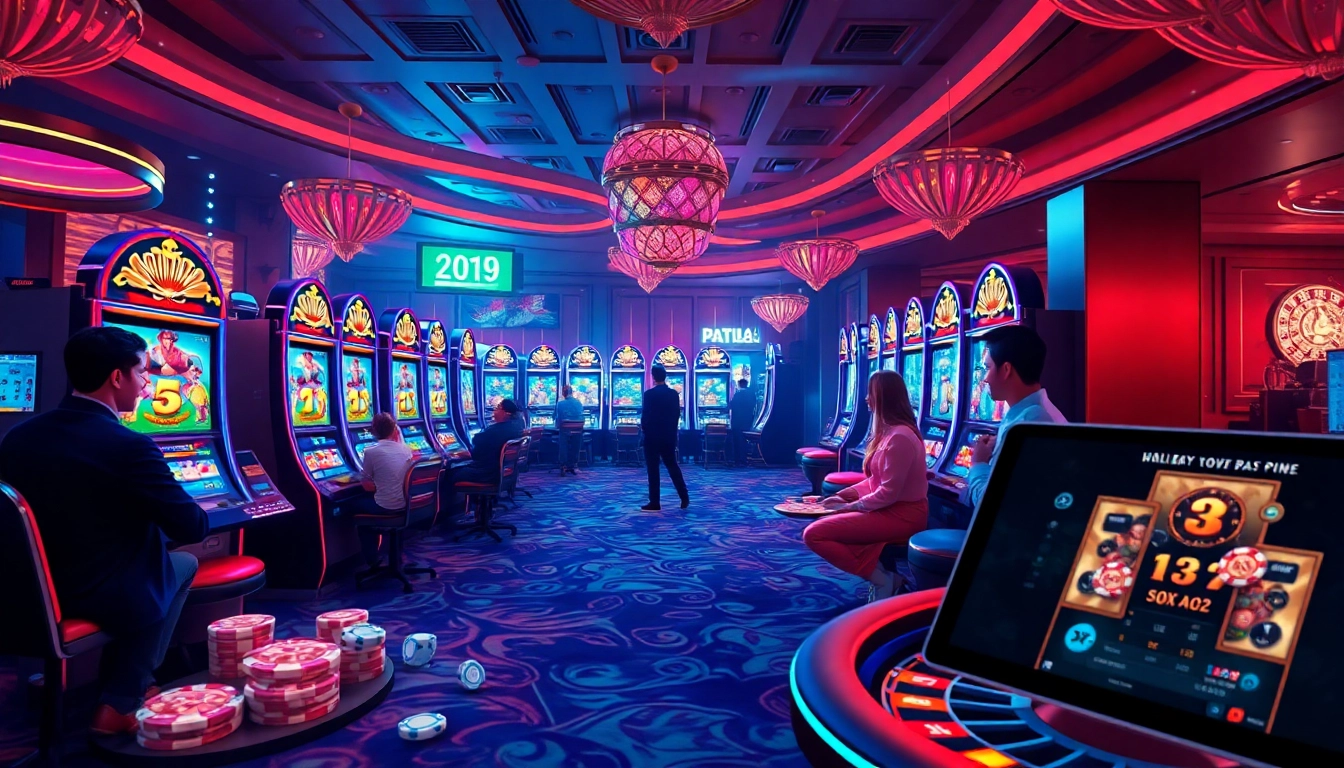 Pemain menikmati pengalaman bermain Ratu123 dengan mesin slot yang mendebarkan dan cip poker.